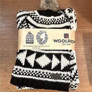 Woolrich fair isle hat and infinity scarf